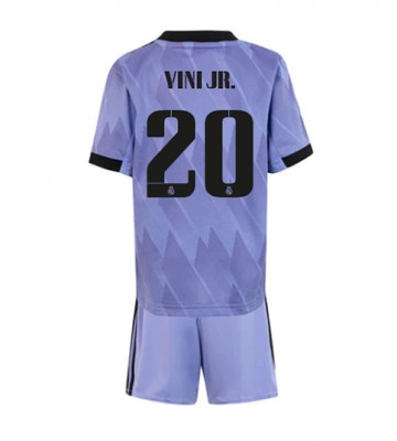 Real Madrid Vinicius Junior #20 babykläder Bortatröja barn 2022-23 Korta ärmar (+ Korta byxor)